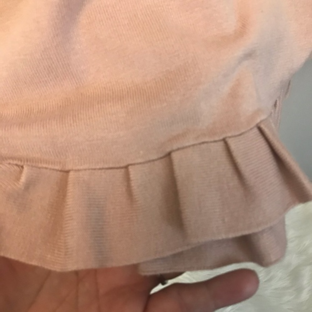 Pink Sweater with Ruffle Hem - Picture 4 of 4